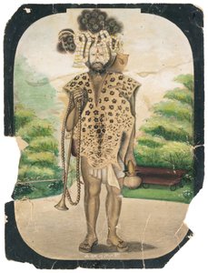 Egy vándorló szadhu, 1900 körül (papíron átlátszatlan wc) alkotó: Chajju Lal